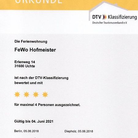 Ferienwohnung Uchte Экстерьер фото